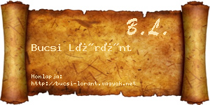Bucsi Lóránt névjegykártya