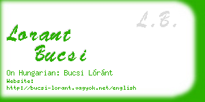 lorant bucsi business card